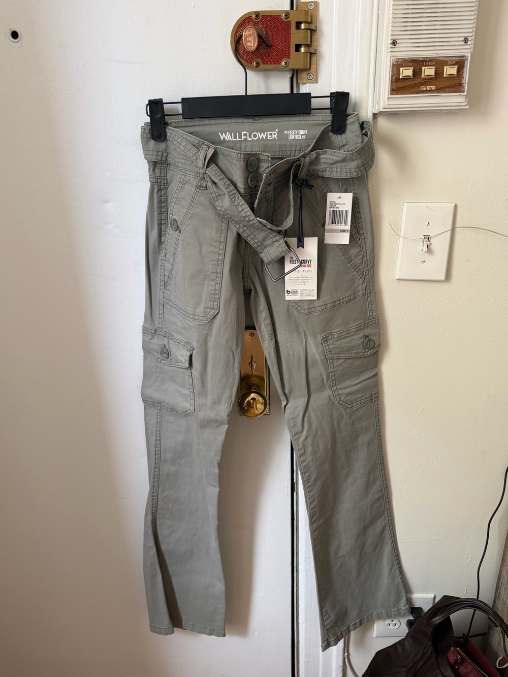 Wallflower Sage Green Utility Cargo Pants